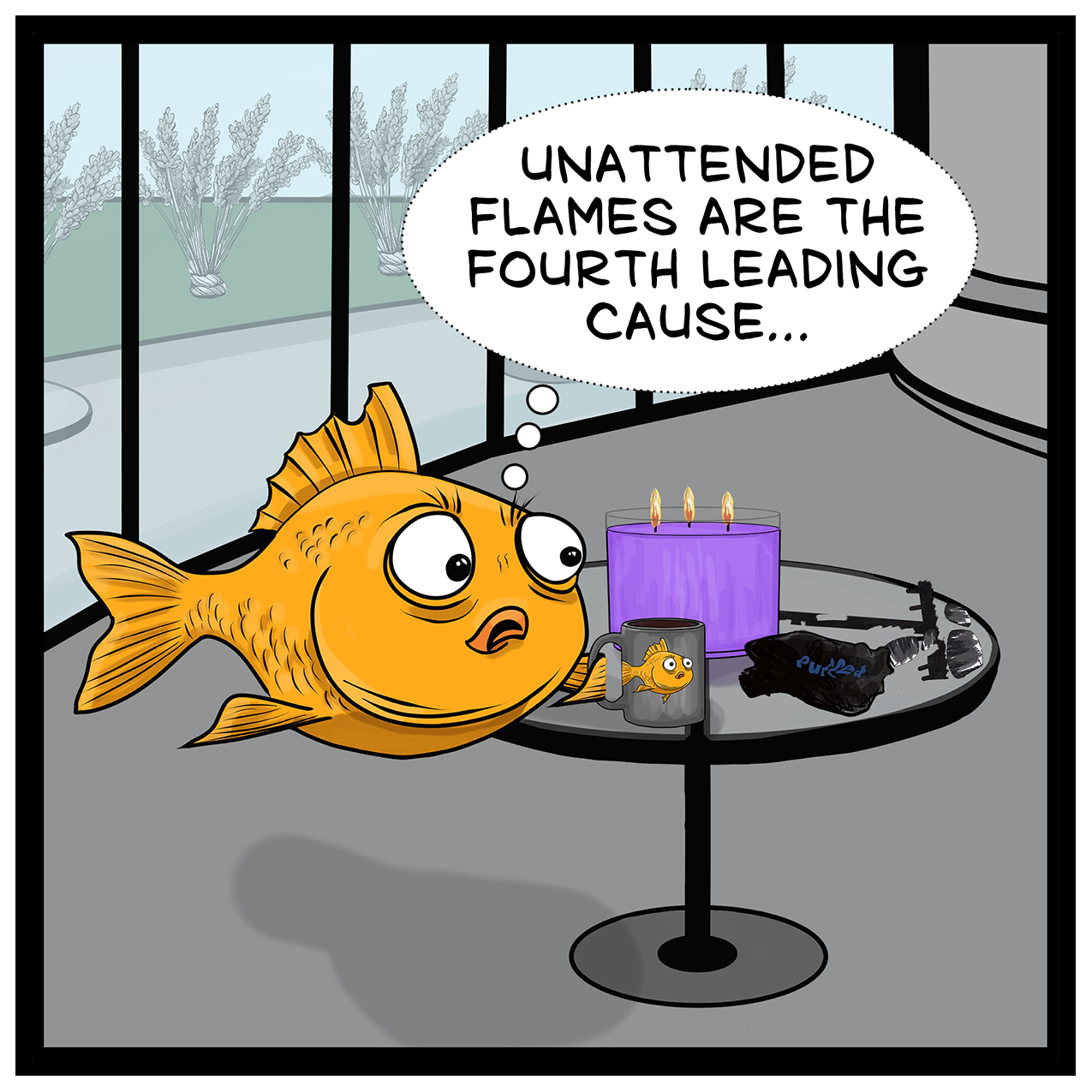 office fragrance disaster comic: Donna Lake comic panel.