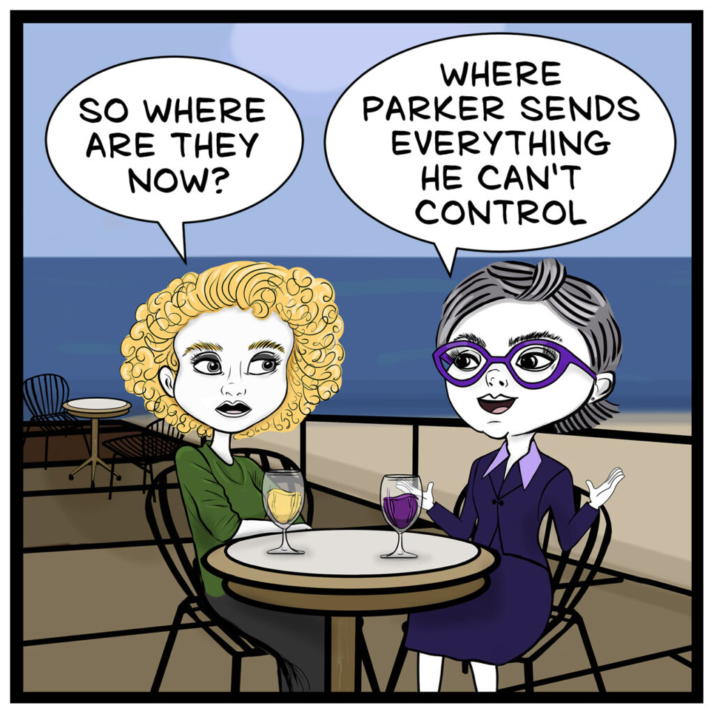 office accounting clearance comic – Donna Lake workplace comic strip.