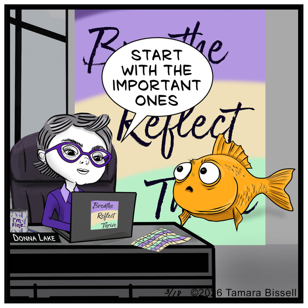 Donna tells Finley to start by recording the important breaths, while he stares worriedly.