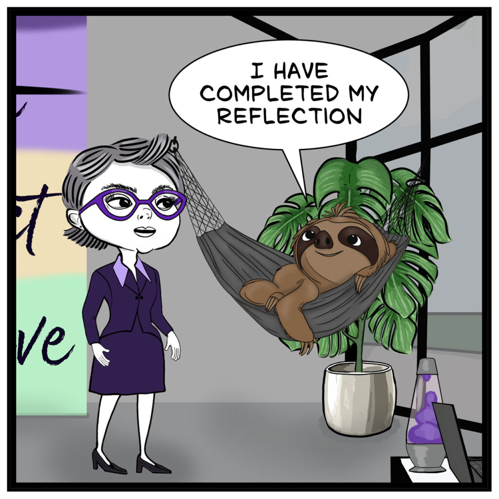 workplace philosophy comic – Donna Lake workplace comic strip.